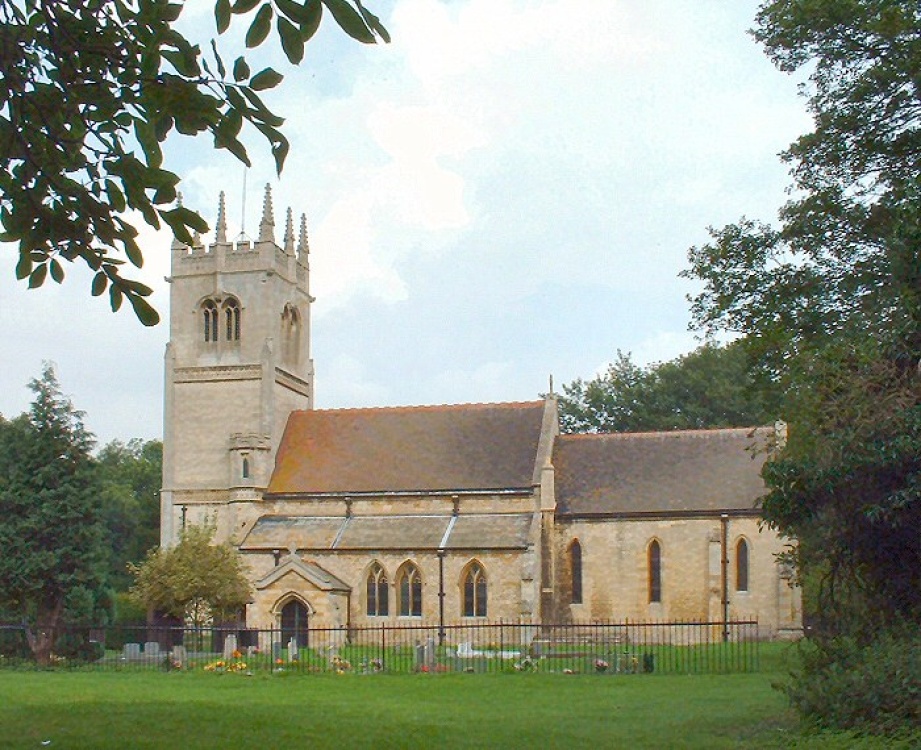 St. Oswald's, Blankney, Lincolnshire. The church was largely rebuilt 1820 and again in 1879-80.
