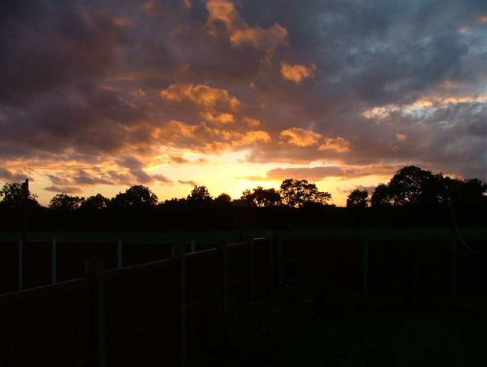 Widnes, Cheshire, early evening Autumn sky
