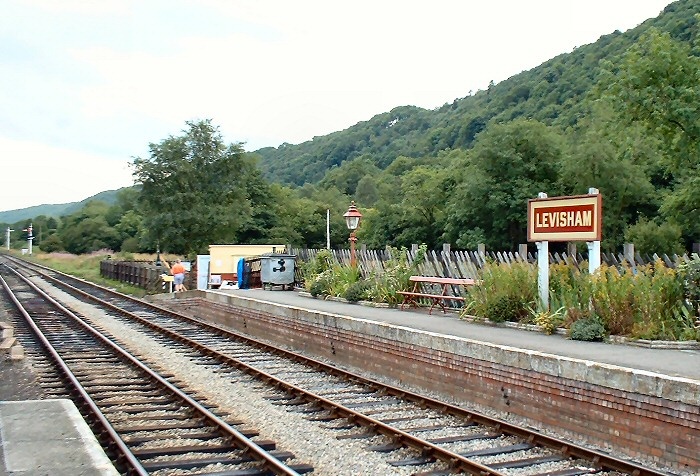 View looking South, Levisham station, North York Moors Railway.