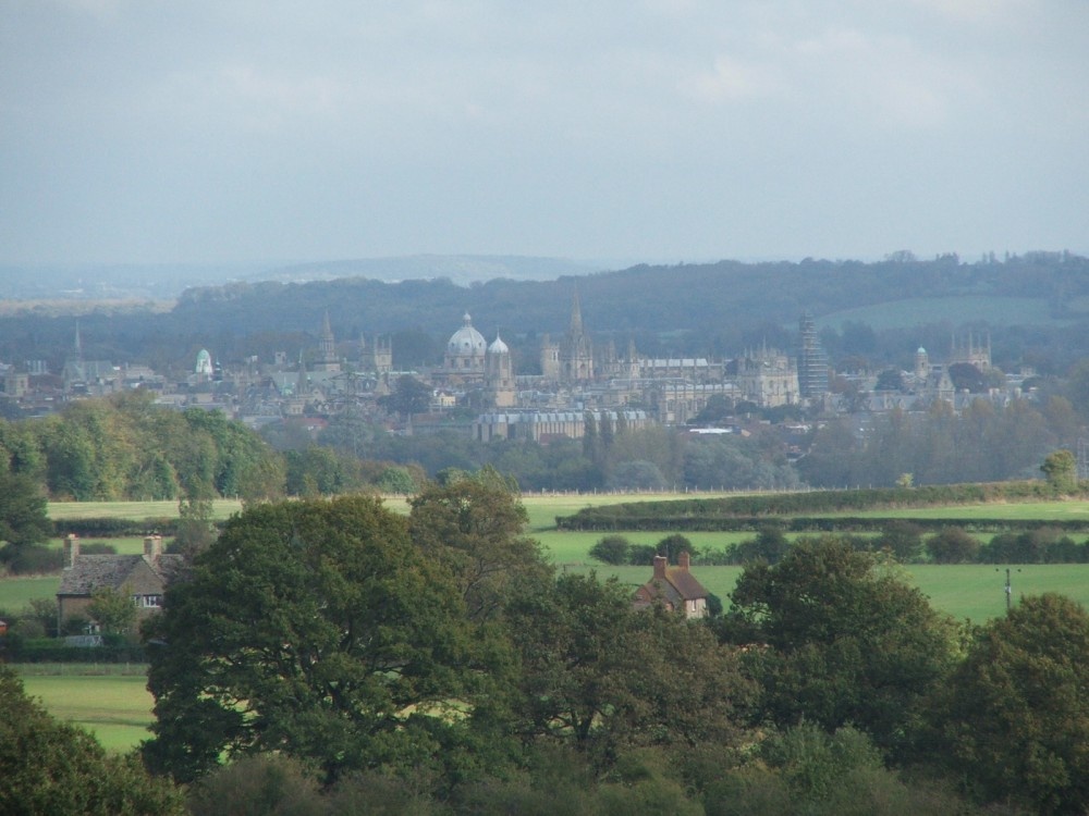 Oxford's dreaming spires, viewed from Boars Hill