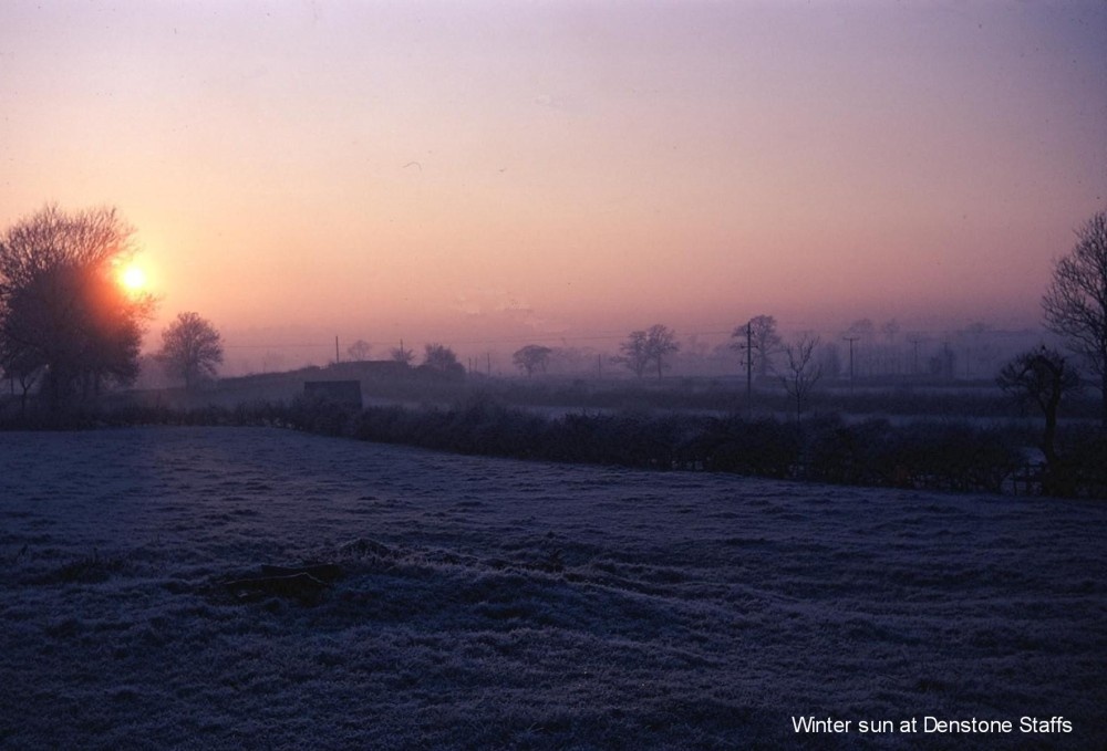 Photograph of Winter Sunrise at Denstone, Staffordshire