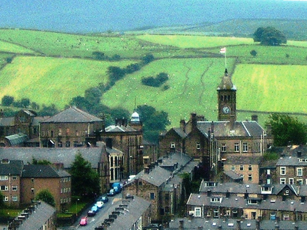 Photograph of Colne, Lancashire, taken from Holt House playing fields