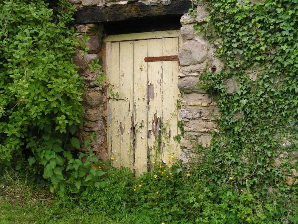 Crakehall Watermill old door, North Yorkshire