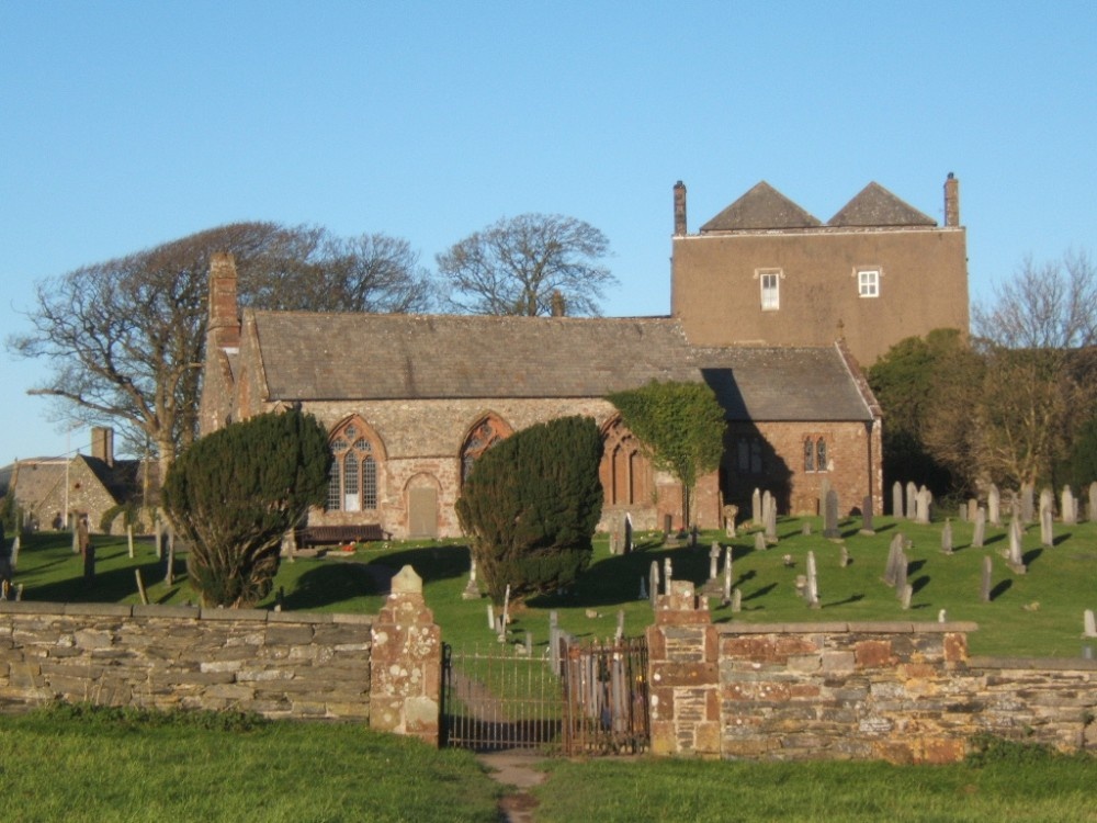 Millom Castle and Holy Trinity Church, Millom, Cumbria.