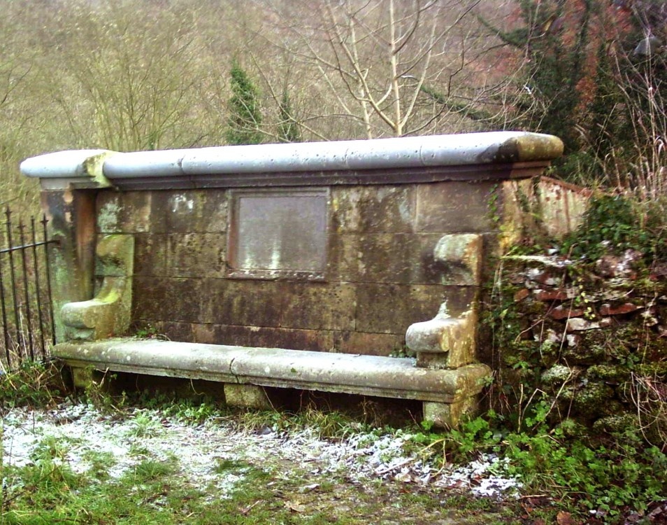 Photograph of Cressbrook Mill seat, Cressbrook, Derbyshire