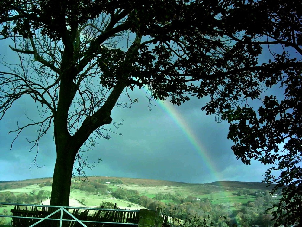 Rainbow over Hathersage, Derbyshire