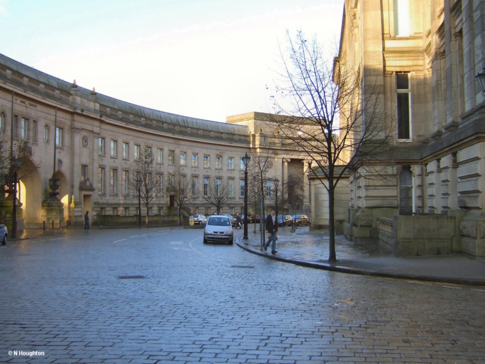 Le Mans Crescent in Bolton, Lancashire. Round the back of the Town Hall