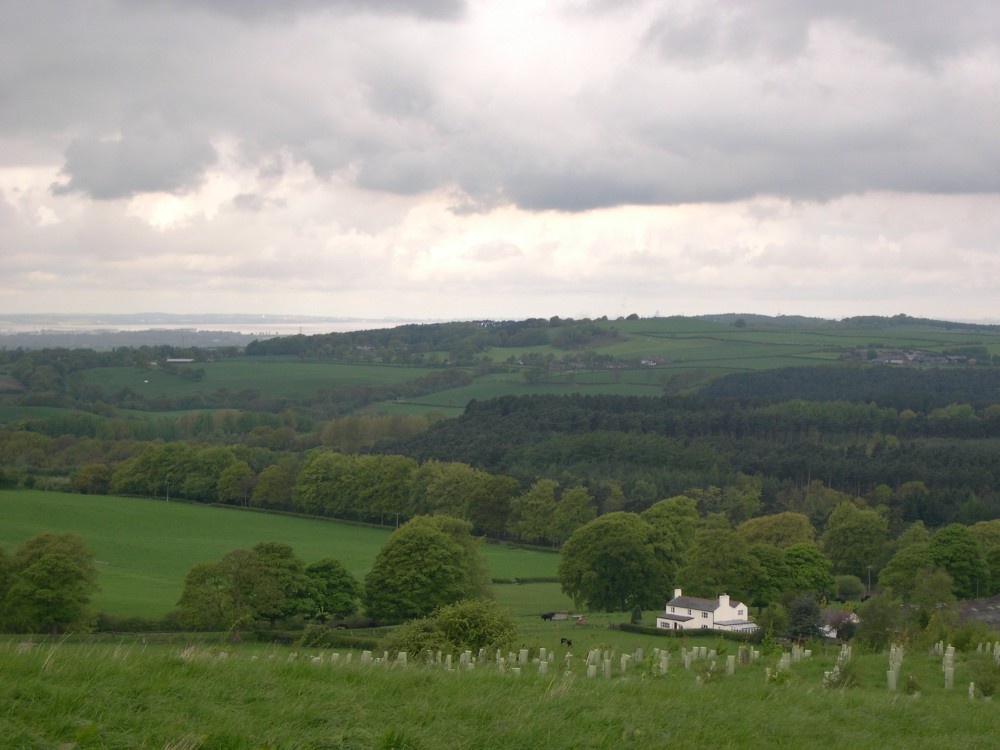 Delamere Forest and River Mersey from Pale Heights, Cheshire