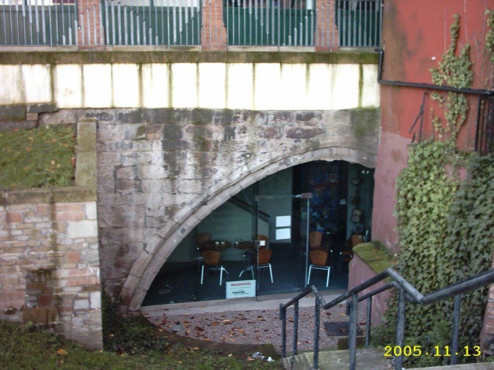 Hanging Bridge, ancient Bridge adjacent to Manchester Catherdral photo by Trevor Booth