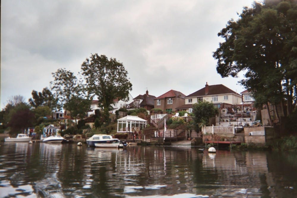 Homes on the waterfront, Christchurch, Dorset