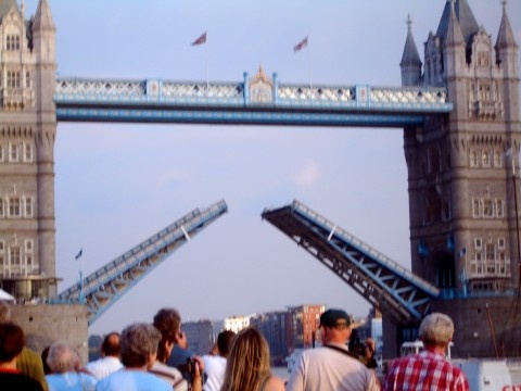 Tower Bridge opening, London