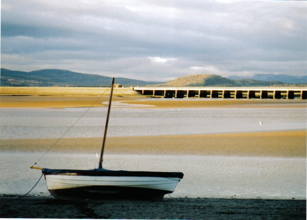 Arnside, Cumbria - Boat and Railway Bridge