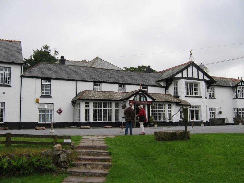 Photograph of Two bridges hotel. In the middle of Dartmoor.