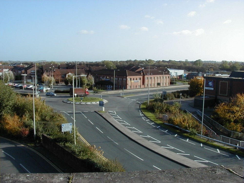 View From Top Of Ankerside Car Park In Tamworth.
