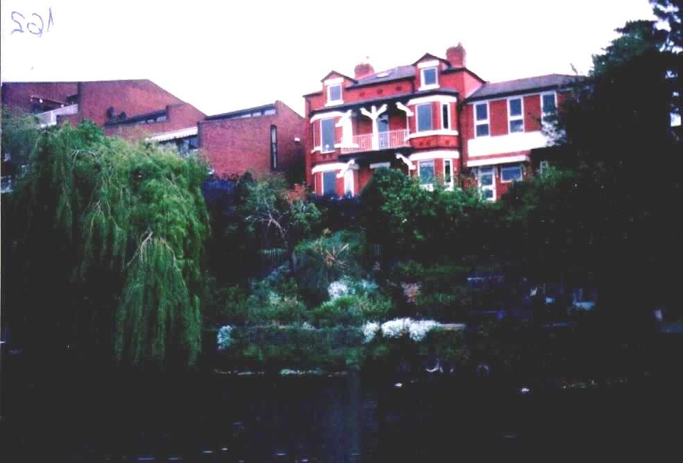 Houses along River Dee in Chester, Cheshire