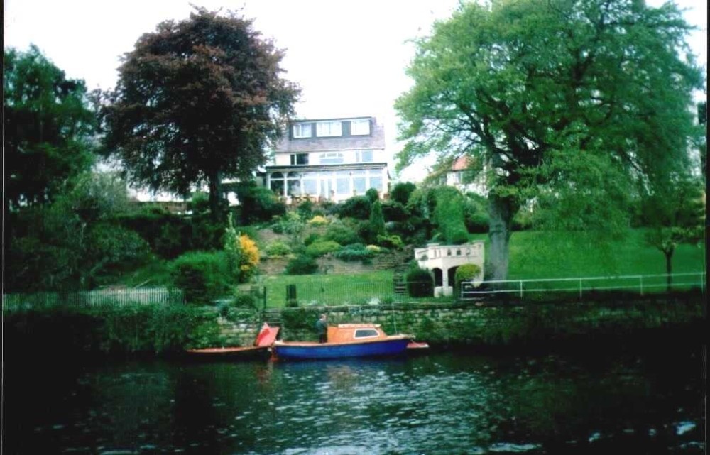 Houses along River Dee in Chester, Cheshire