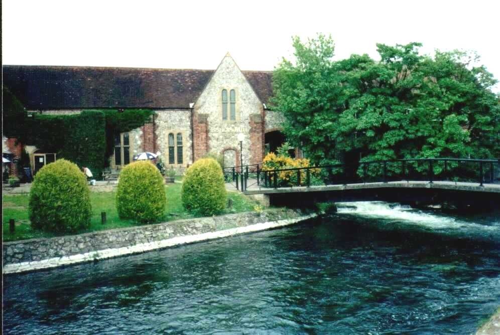 River Avon and Bishop's Mill in Salisbury, Wiltshire
