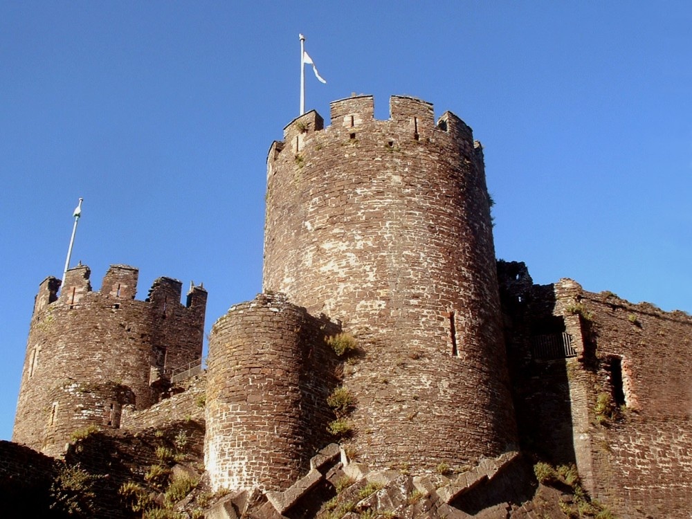 A view of Conwy Castle, North Wales.