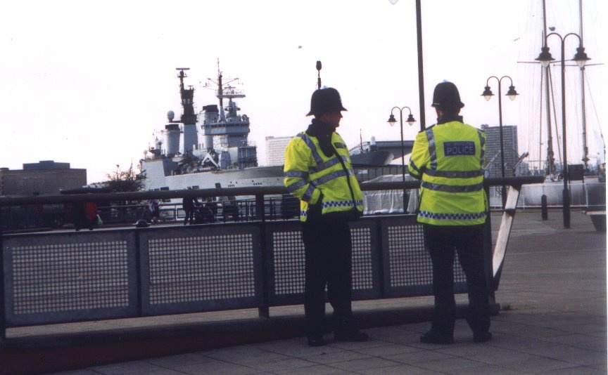 Police 'guarding' Ark Royal at Greenwich