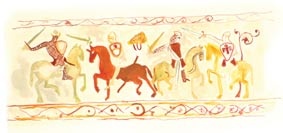 Photograph of The ancient Frieze in All Saints Church, Claverley