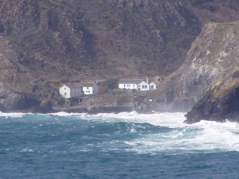 Kynance cove in Cornwall. March and high tide, no sign of a beach nor any tourists.