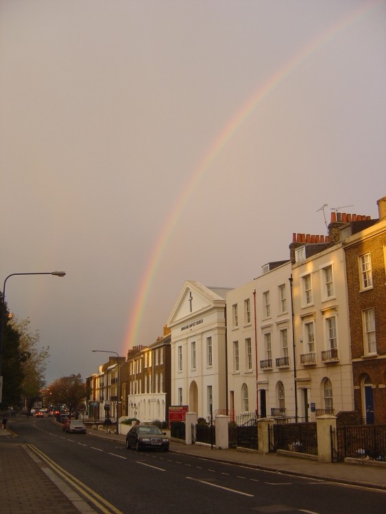 Windmill Street, Gravesend, Kent, showing Emmanuel Baptist Church.