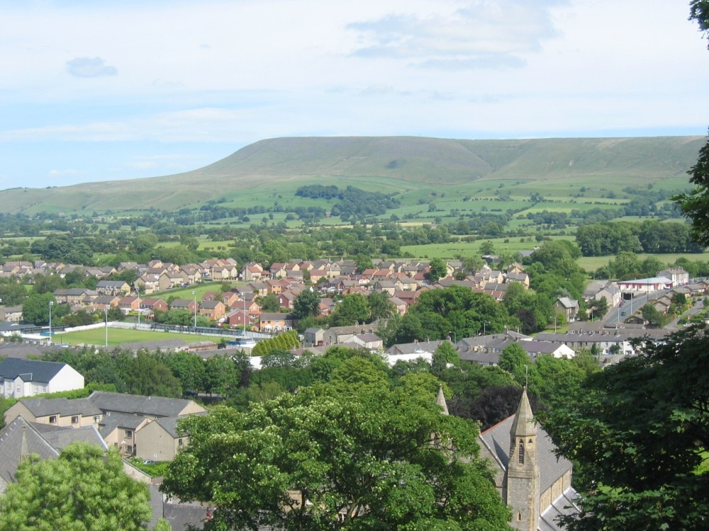 Pendle Hill from Clitheroe Castle