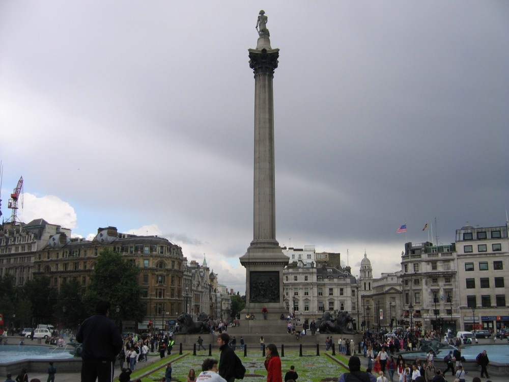 Nelsons Column at Trafalgar Square, London