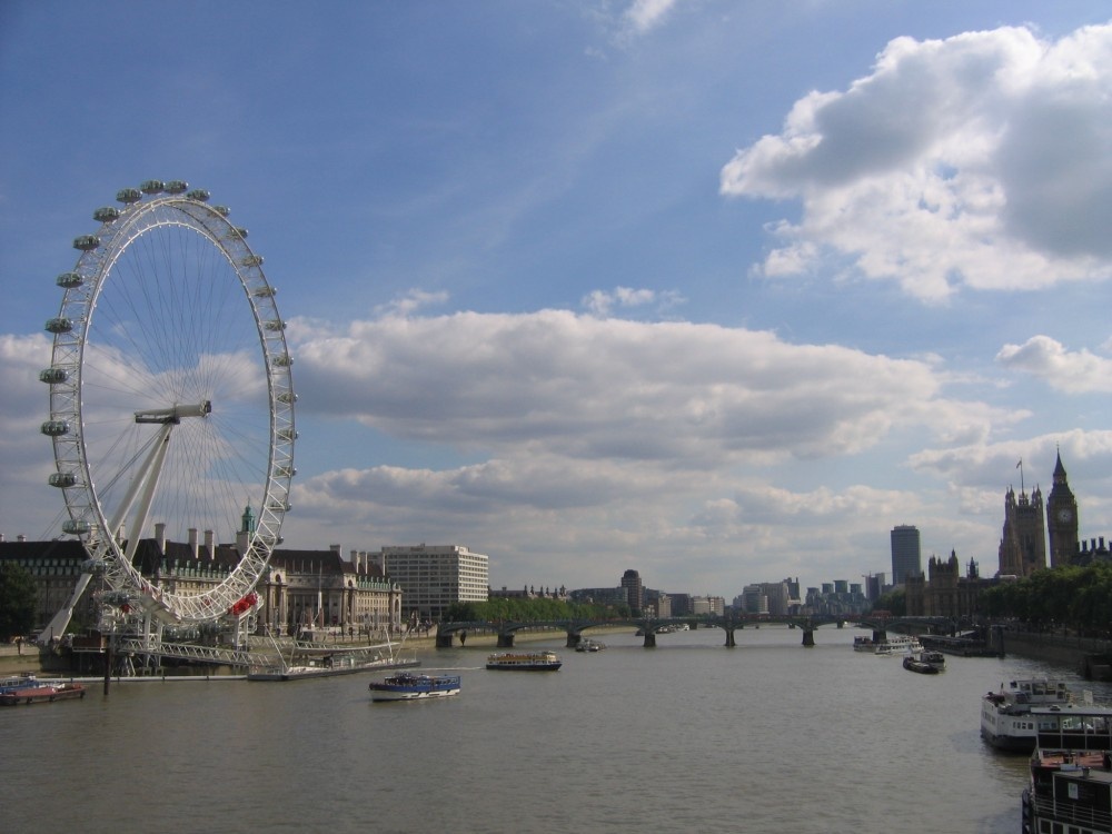 The river Thames and London Eye