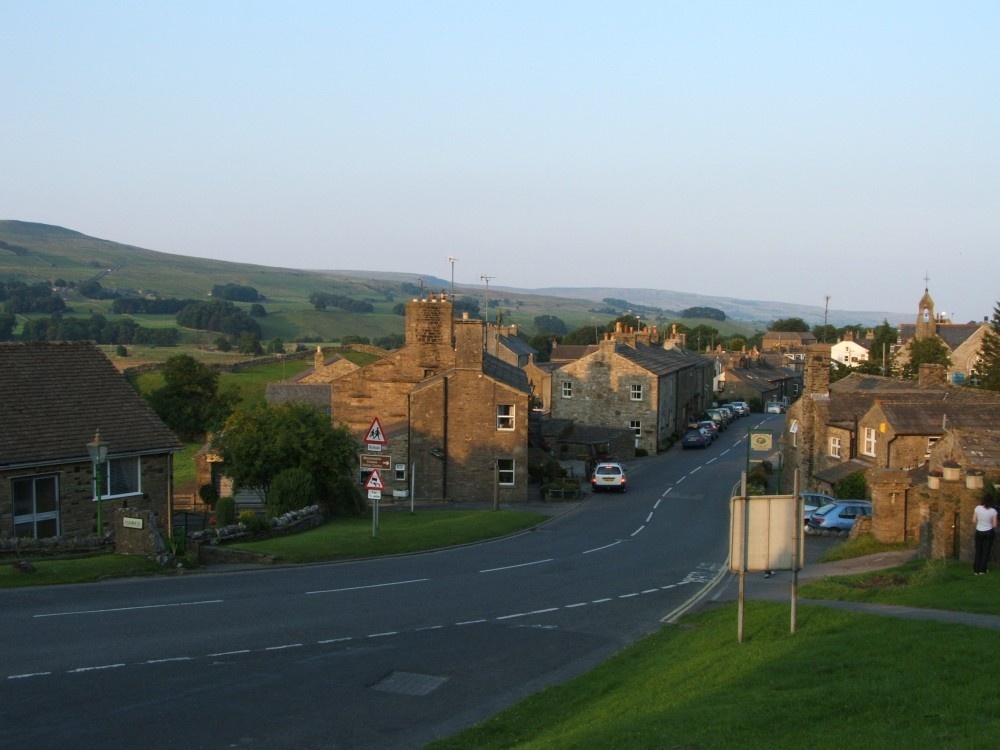 Looking down into Hawes village, North Yorkshire