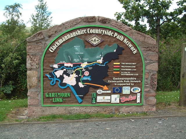 The approach to Gartmorn Dam on the Eastern edge of Sauchie, Clackmannanshire