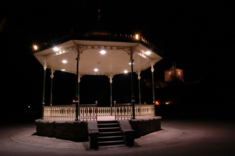 Photograph of The Bandstand. In Hexham's park.