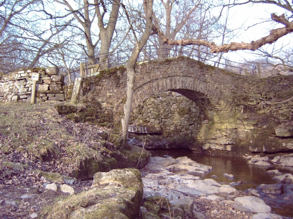 Very old bridge taken on walk from Askrigg to Hawes, North Yorkshire - January 2006