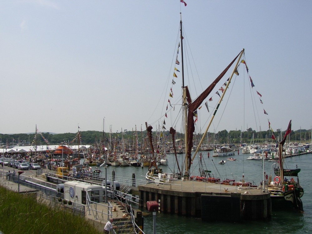 Looking west into Yarmouth harbour from Yarmouth castle photo by Colin Smale