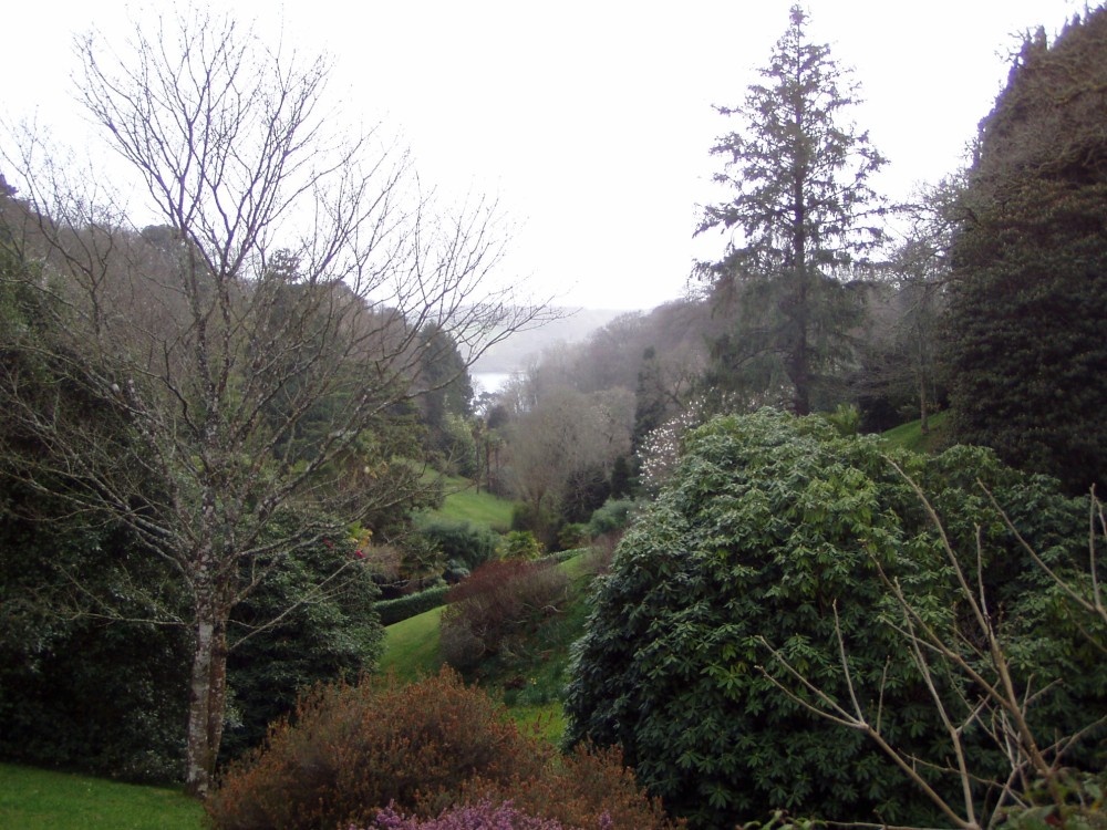 Glendurgan Gardens, view toward Durgan & the Helford River