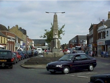 March, Cambridgeshire. Town Centre war memorial .