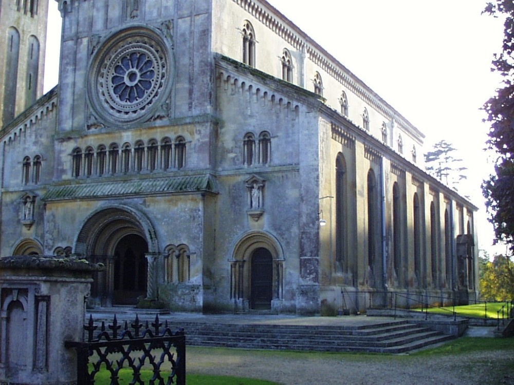 Photograph of This view shows the side of St Mary and St Nicholas Church, Wilton, Wiltshire, England