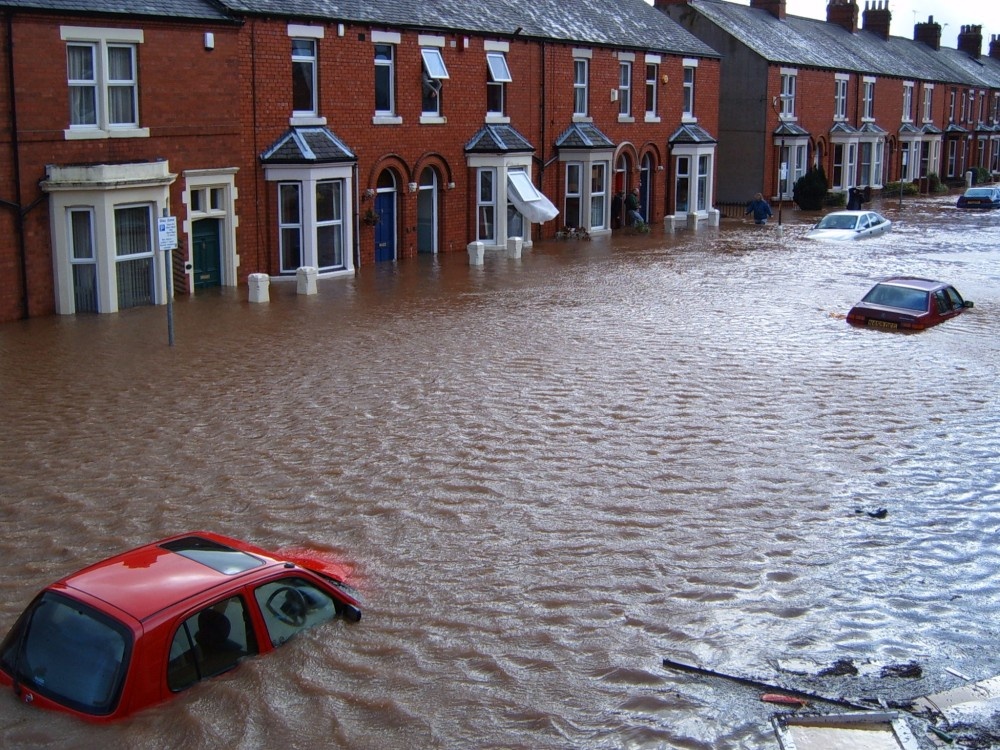 Petteril Street, Carlisle, Cumbria. The devastating flood January 8th 2005
