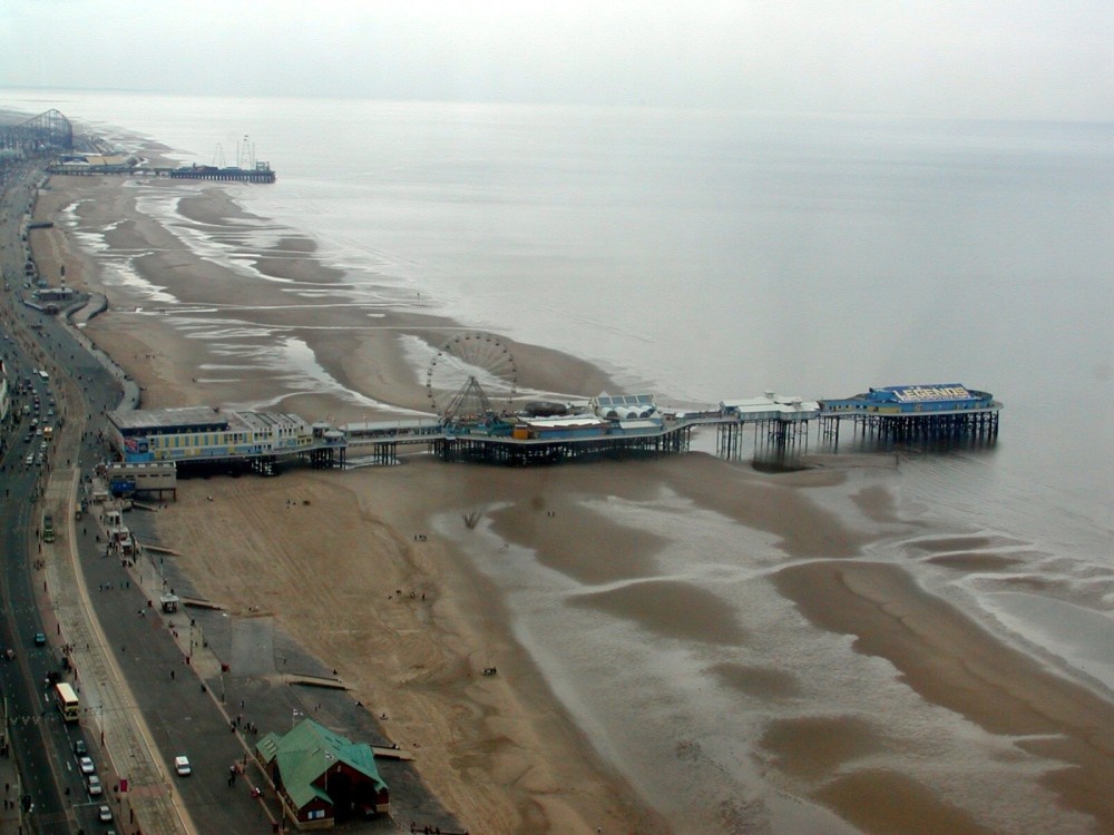 View from the top of the Tower at Blackpool.