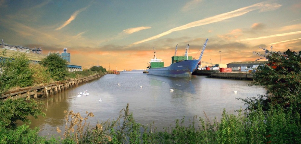 This is a photo of New Holland dock. New Holland is a small town in north Lincolnshire.