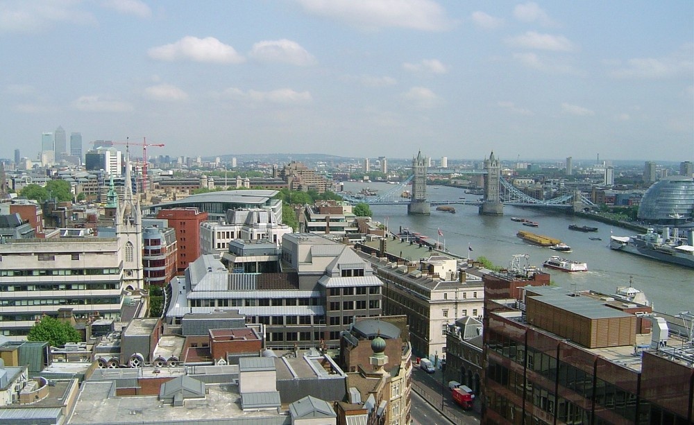 City of London and Tower Bridge from the Monument