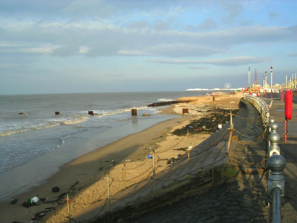 Blackpool  January 2006 new prom under construction