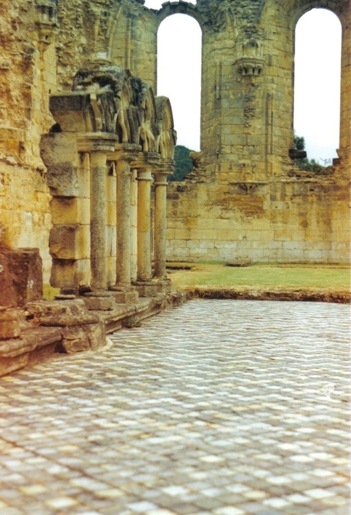 Original floor tiles, Byland Abbey, North Yorkshire