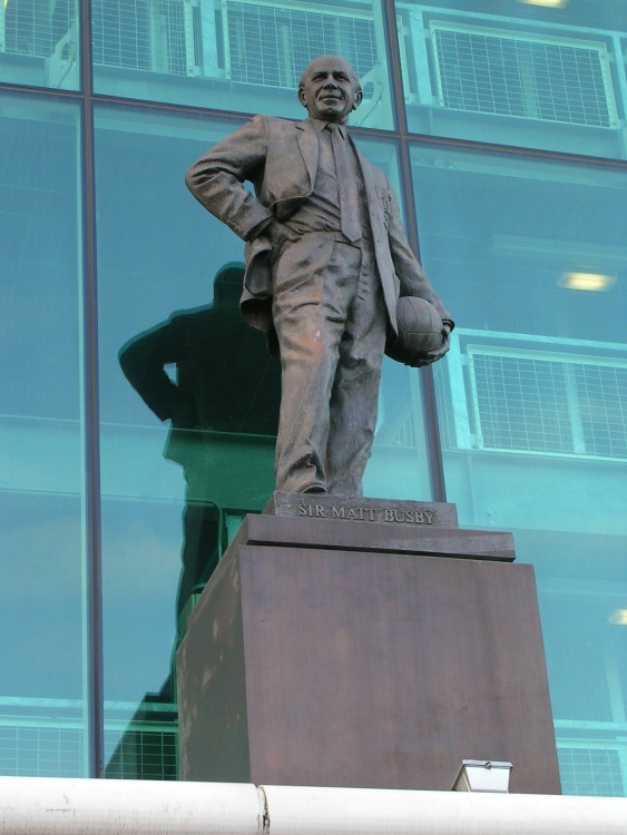 Statue of Matt Busby at Old Trafford, Manchester