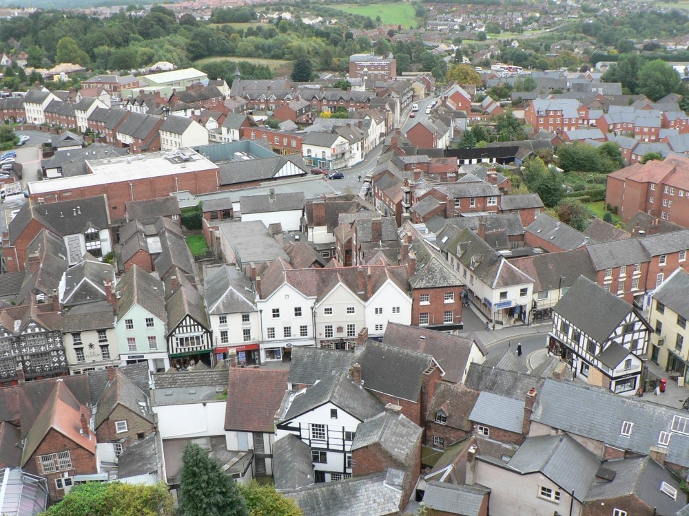 View from atop cathedral, Ludlow