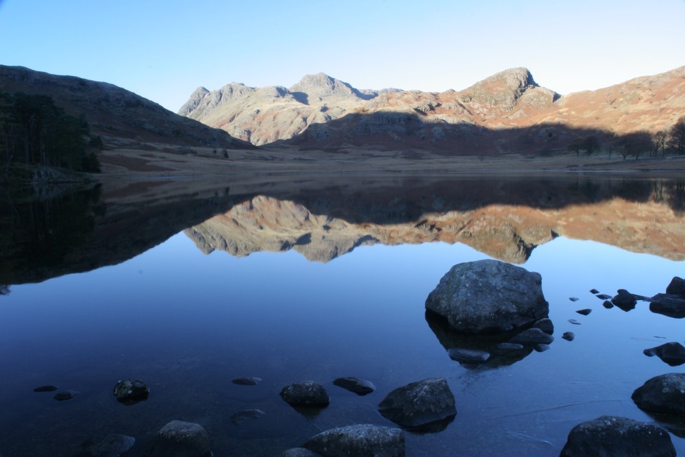 Blea tarn looking towards The Langdales