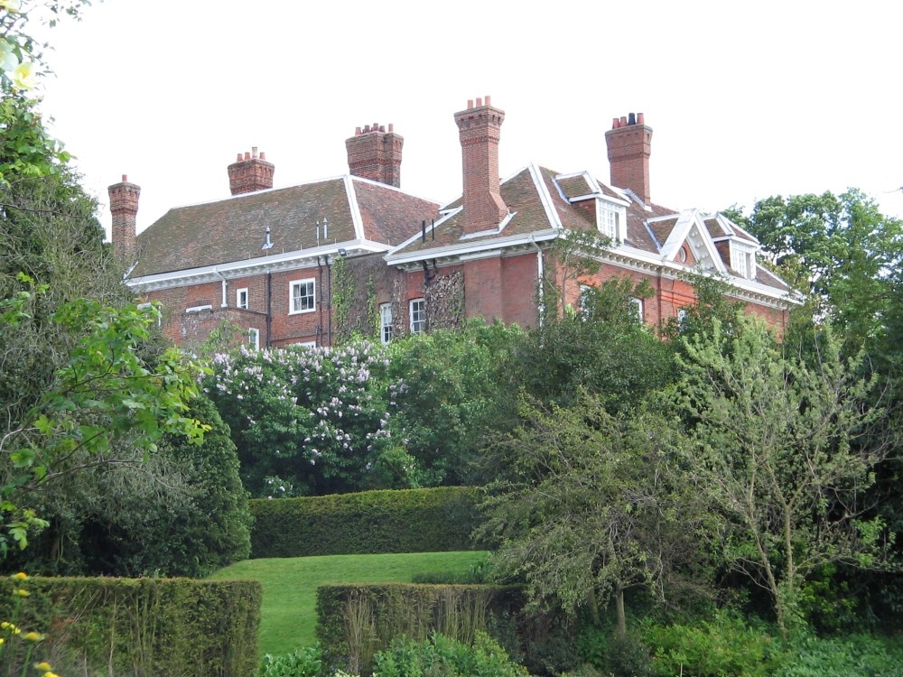 Photograph of A view of Benington Lordship house, taken from the path next to its Rockery.