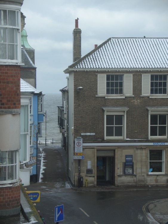 The corner of Tucker and Jetty Street in Cromer, Norfolk
