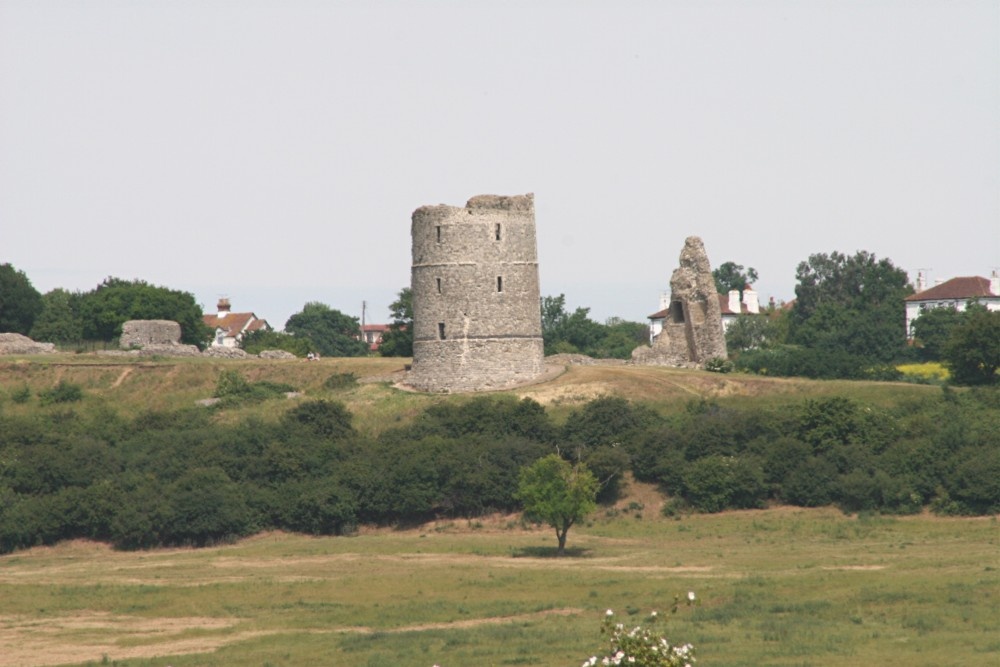 Hadleigh Castle, Essex, from Two Tree island
