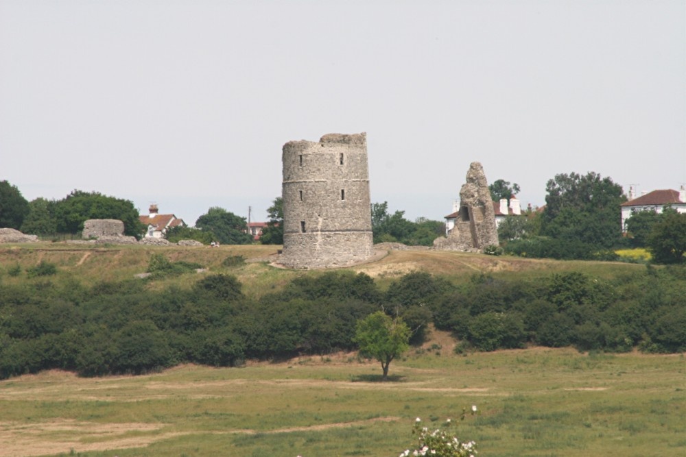 Hadleigh Castle, Essex, from Two Tree island